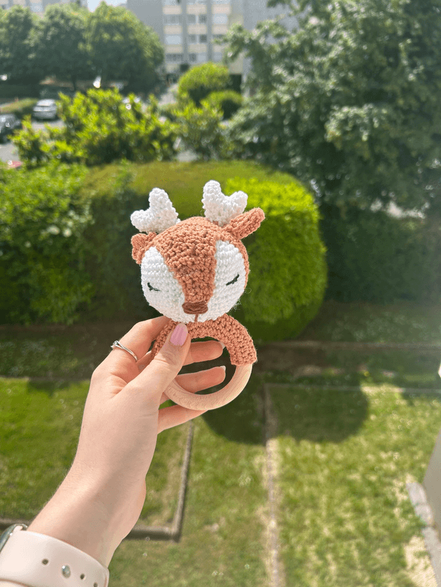 🦌 Coffret Hochet & Peluche cerf 🦌
